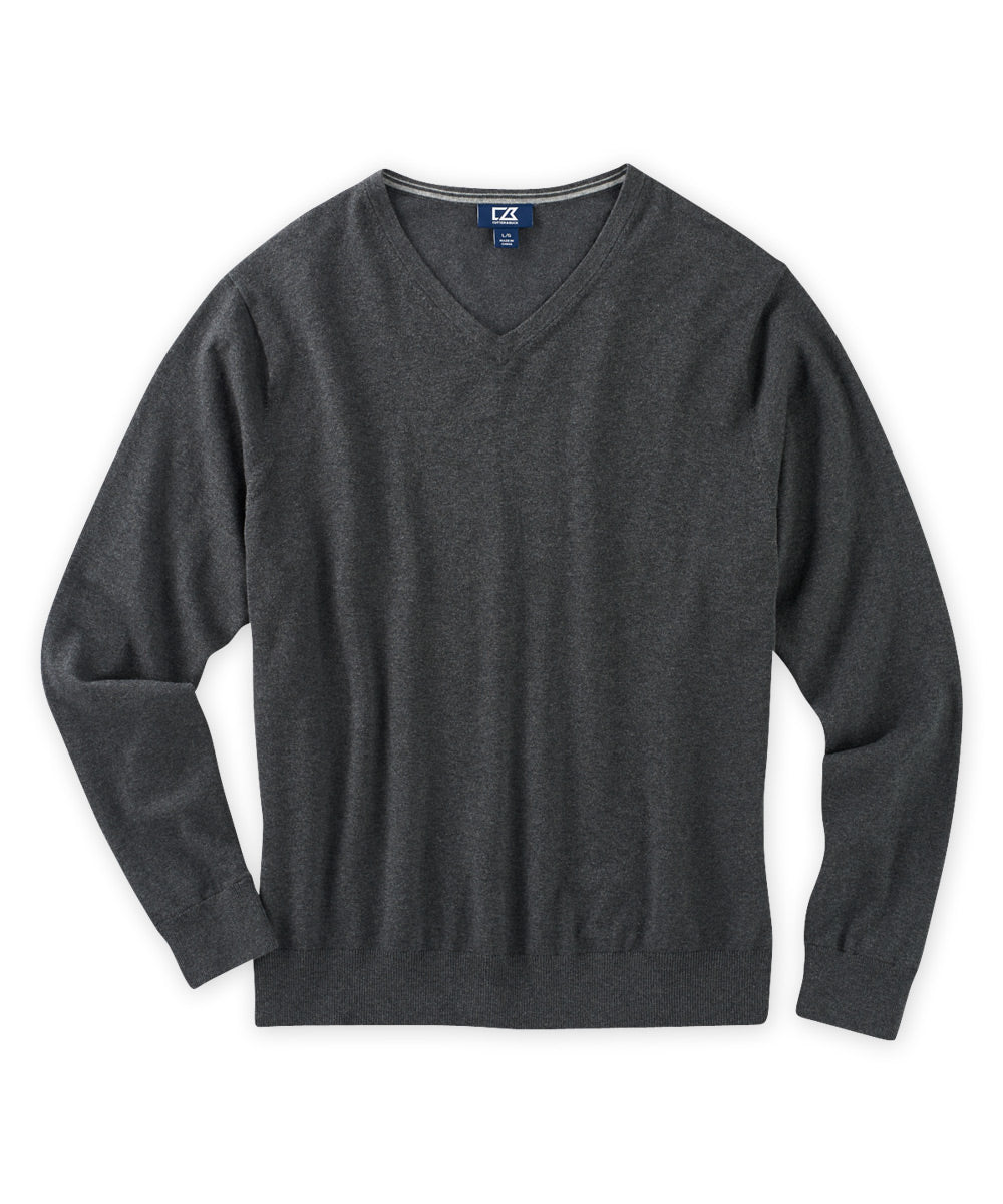 Cutter &amp; Buck Cotton Stretch V-Neck Sweater