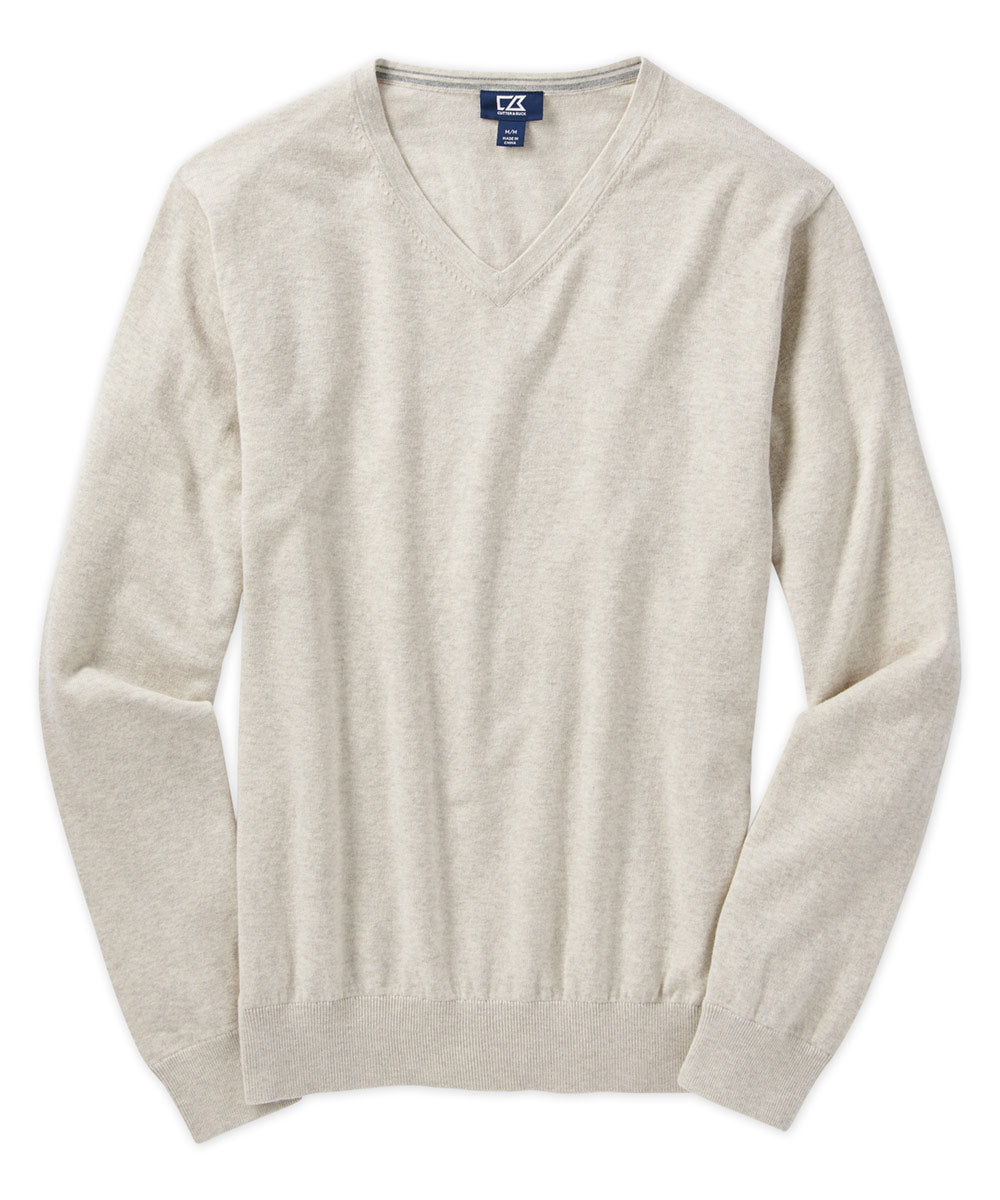 Maglione con scollo a V in cotone elasticizzato Cutter & Buck, Men's Big & Tall