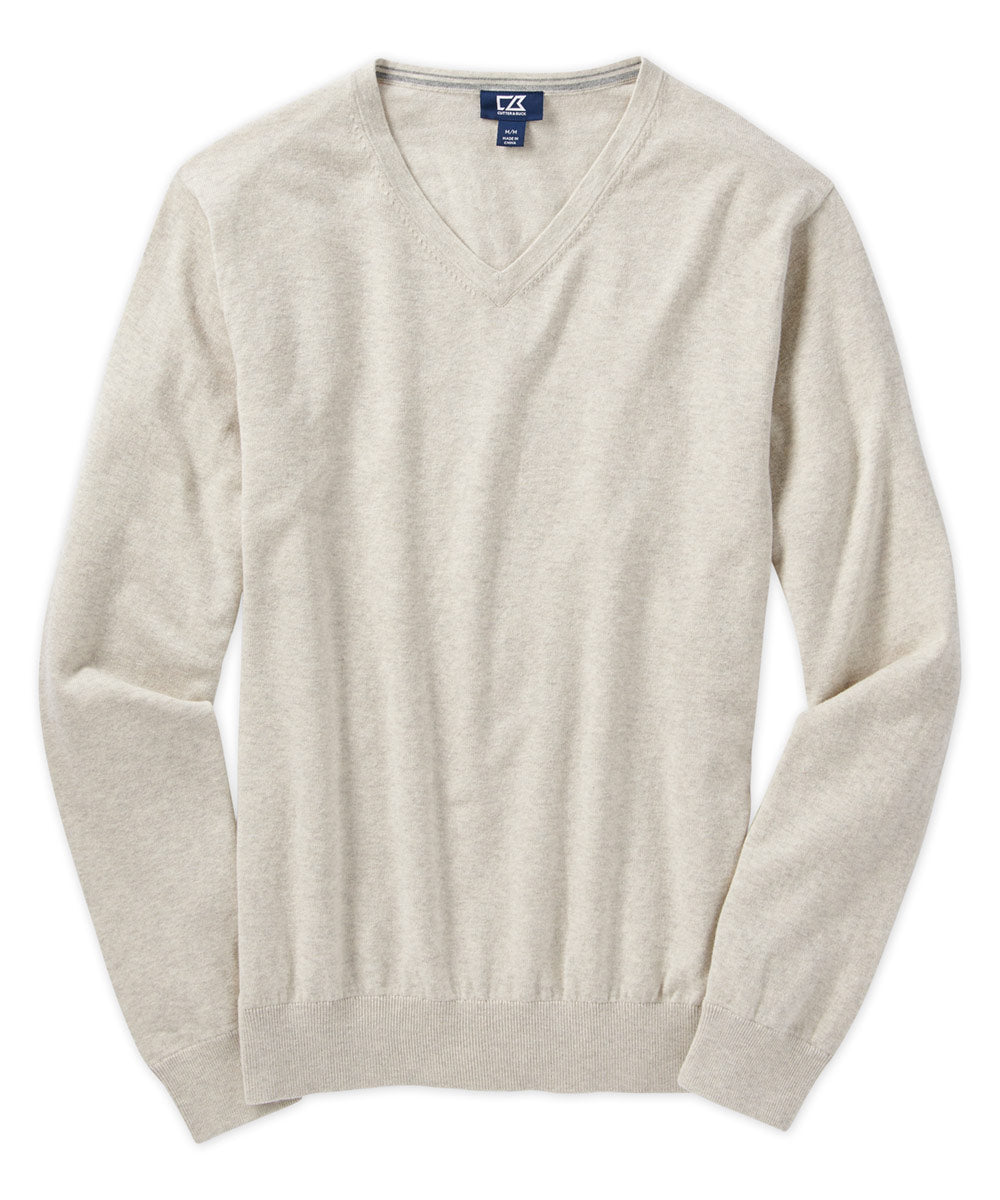 Cutter &amp; Buck Cotton Stretch V-Neck Sweater