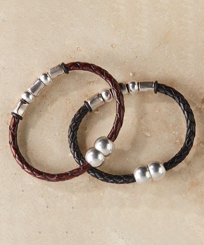Torino Leather &amp; Metal Bracelet