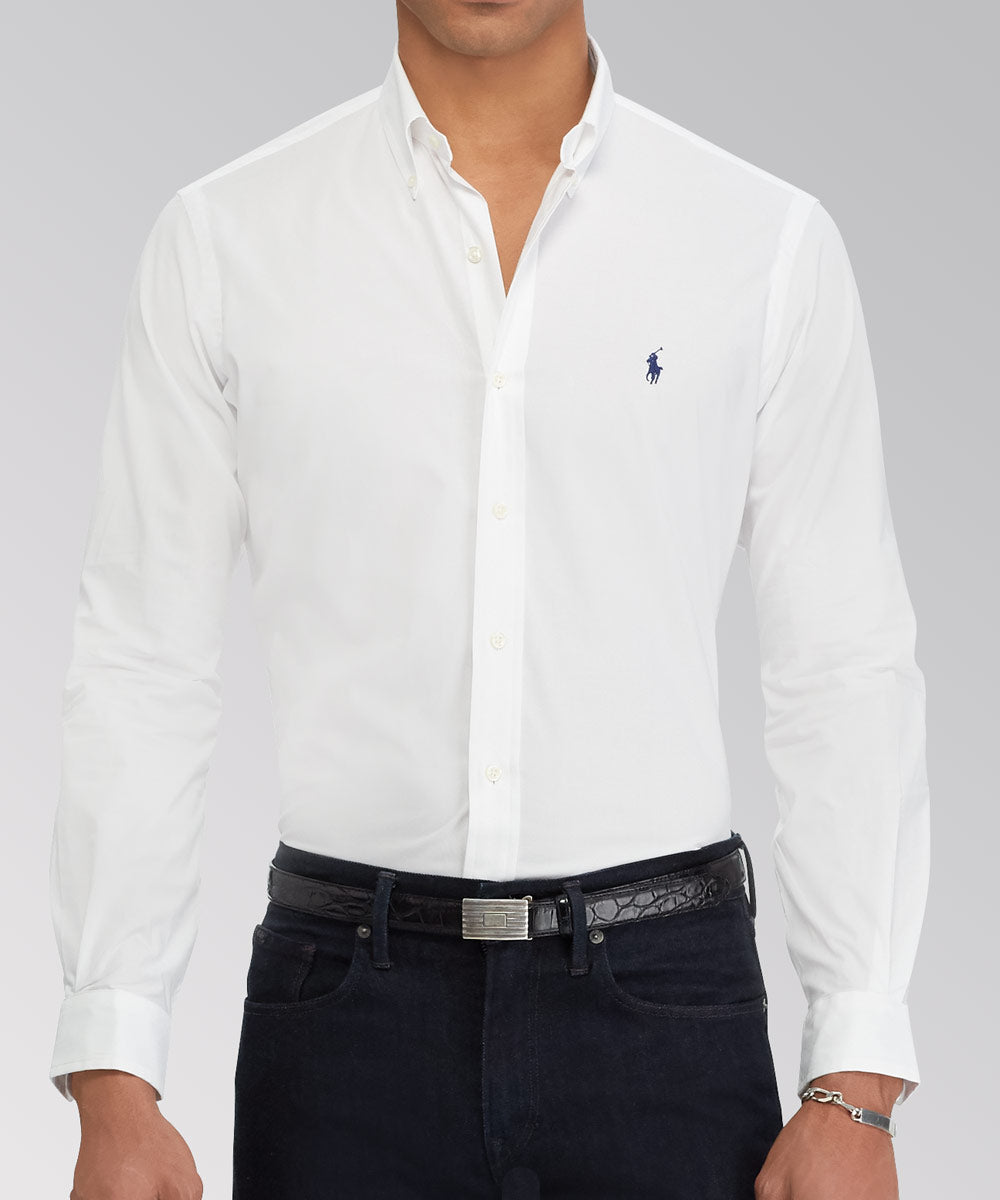 Polo Ralph Lauren Long Sleeve Natural Stretch Poplin Sport Shirt, Men's Big & Tall