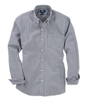 Cutter & Buck Easy Care Stretch Gingham Long Sleeve Sport Shirt