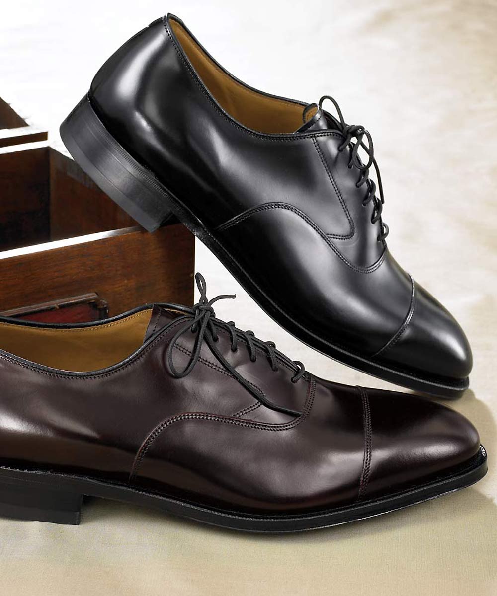 Johnston & Murphy Men's Melton Cap Toe Oxford - Black Johnston & Murphy Men's Melton Cap Toe Oxford - Black
