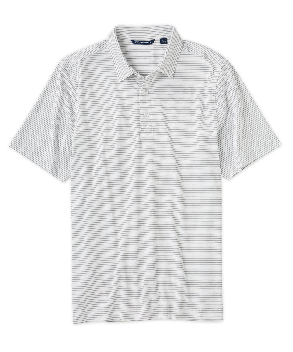 Boston Red Sox Cutter & Buck Forge Pencil Stripe Stretch Mens Polo