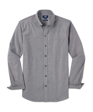 Cutter & Buck Stretch Solid Oxford Long Sleeve Sport Shirt