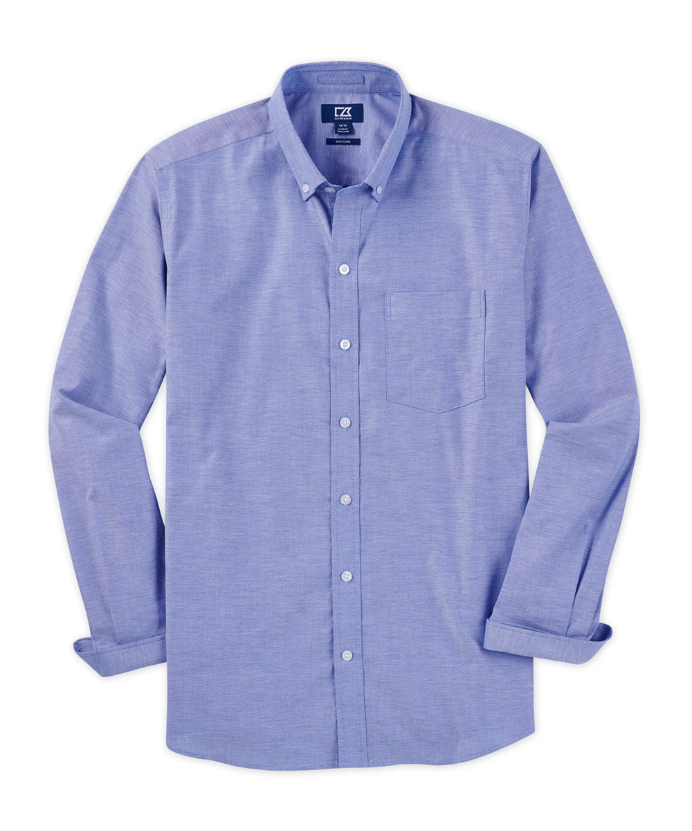 Cutter &amp; Buck Stretch Solid Oxford Long Sleeve Sport Shirt