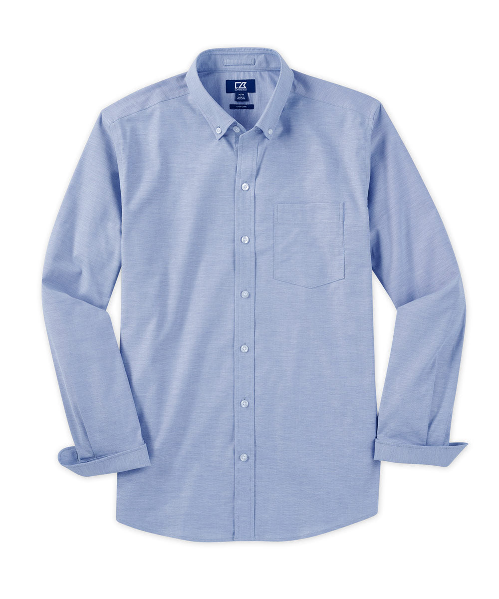 Cutter &amp; Buck Stretch Solid Oxford Long Sleeve Sport Shirt