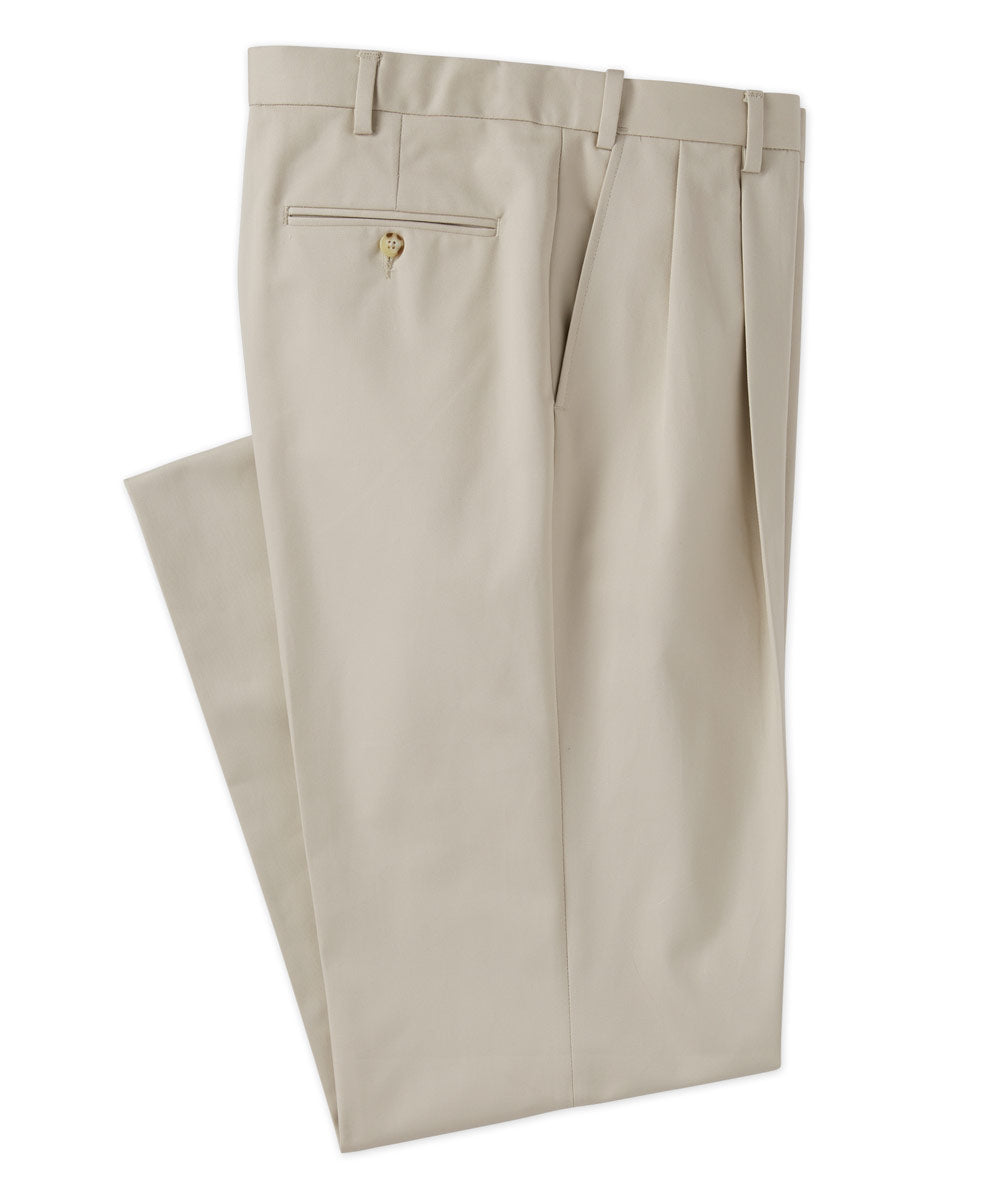 Westport 1989 Pleated Wrinkle-Free Twill Pants with Stretch Waistband