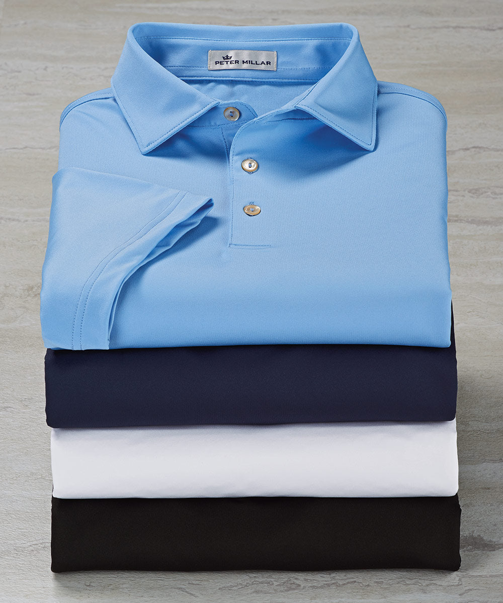 Peter Millar Men's Big & Tall Solid Stretch Jersey Performance Polo Shirt