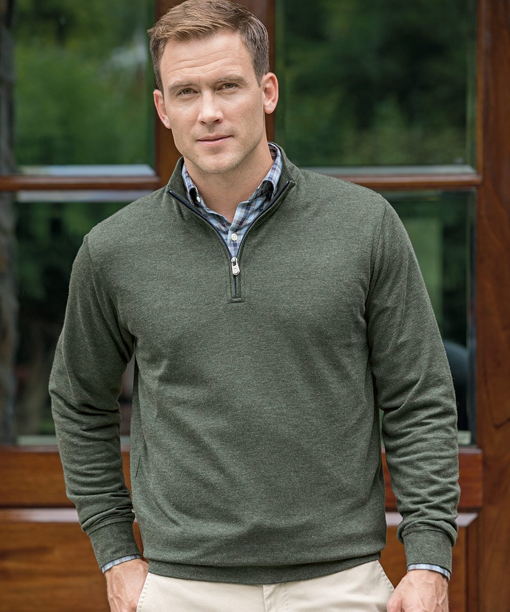 Peter Millar Comfort Interlock Quarter-Zip Pullover