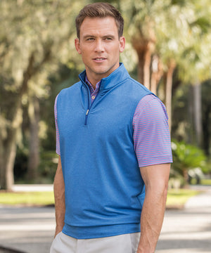 Peter Millar Galway Stretch Terry Quarter-Zip Vest