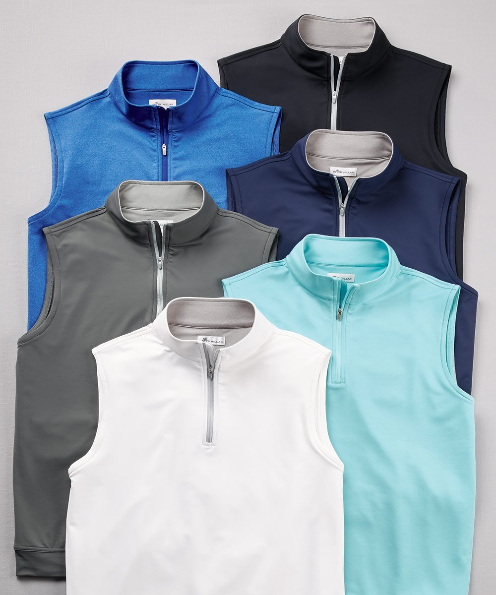 Peter Millar Galway Stretch Terry Quarter-Zip Vest