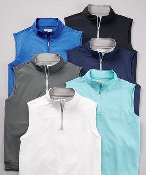 Peter Millar Galway Stretch Terry Quarter-Zip Vest
