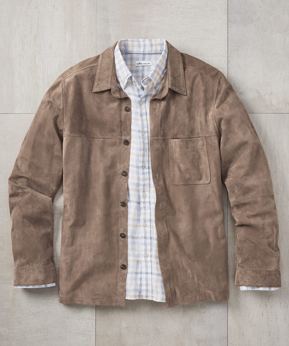 Westport Black Men s Big Tall Italian Goat Suede Shirt Jacket