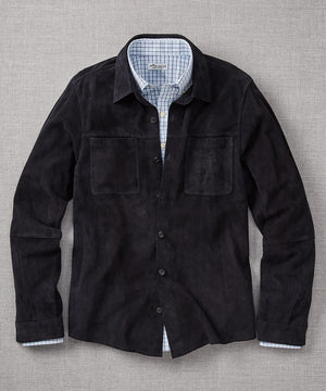 Westport Black Italian Goat Suede Shirt Jacket