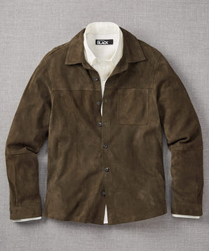 Westport Black Italian Goat Suede Shirt Jacket