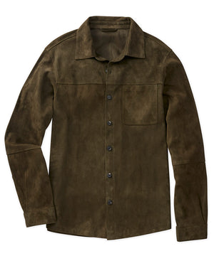 Westport Black Italian Goat Suede Shirt Jacket