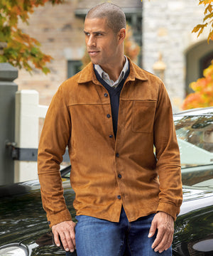 Westport Black Italian Goat Suede Shirt Jacket