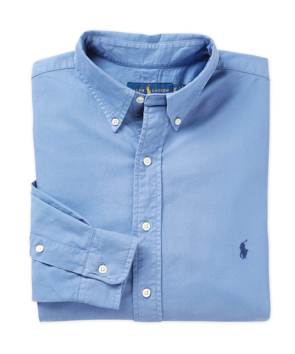 Polo Ralph Lauren Camicia sportiva Oxford tinta in capo a maniche lunghe, Men's Big & Tall