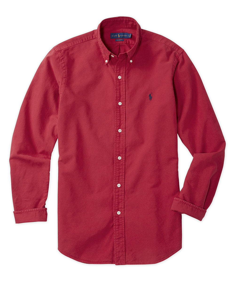 red polo dress shirt Lenny Men's Jacquard Polo Shirt in Rich Red