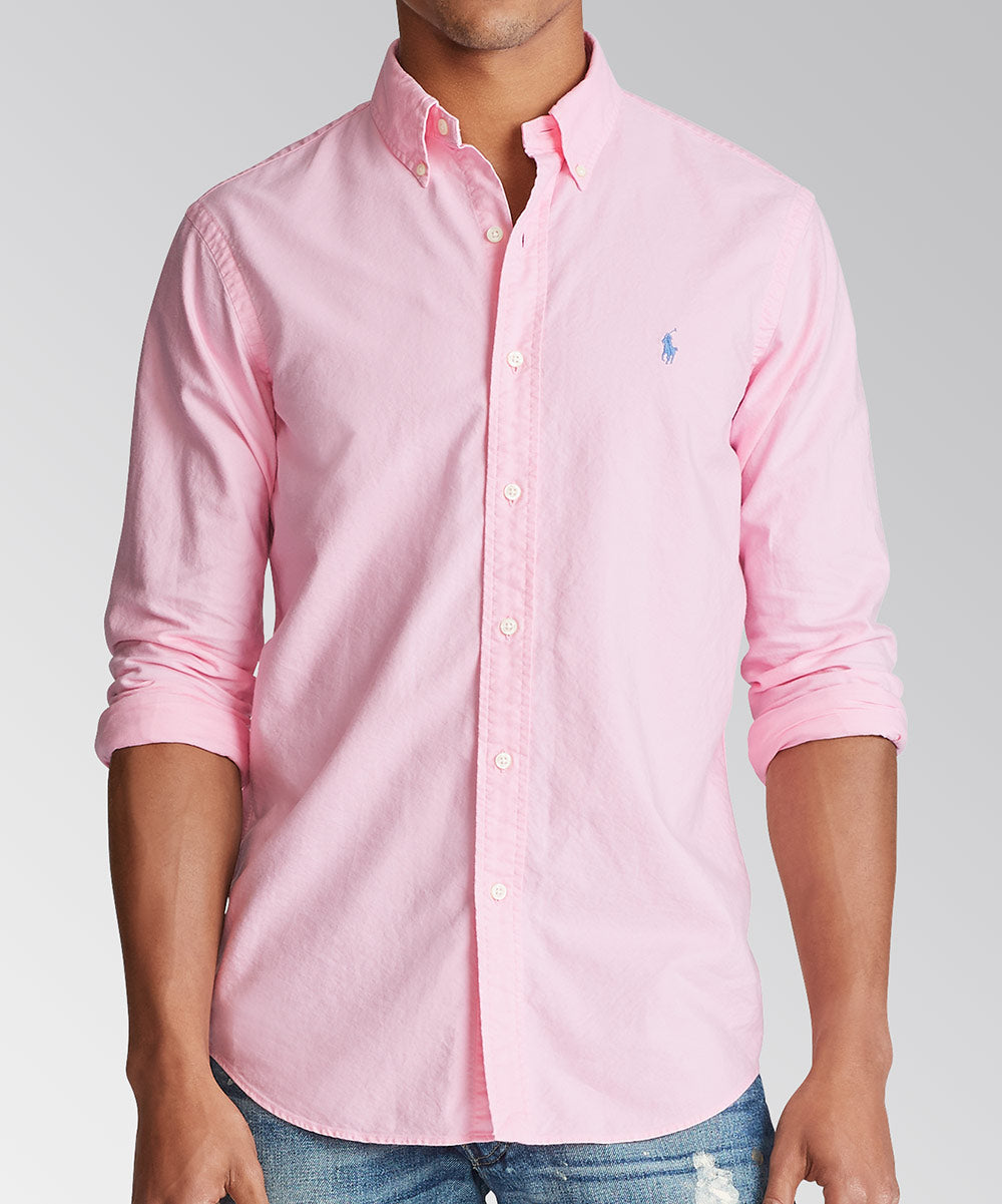 Polo Ralph Lauren Shirt Mens 3XB XXXL Pink Classic Fit Long Sleeve Button  Down
