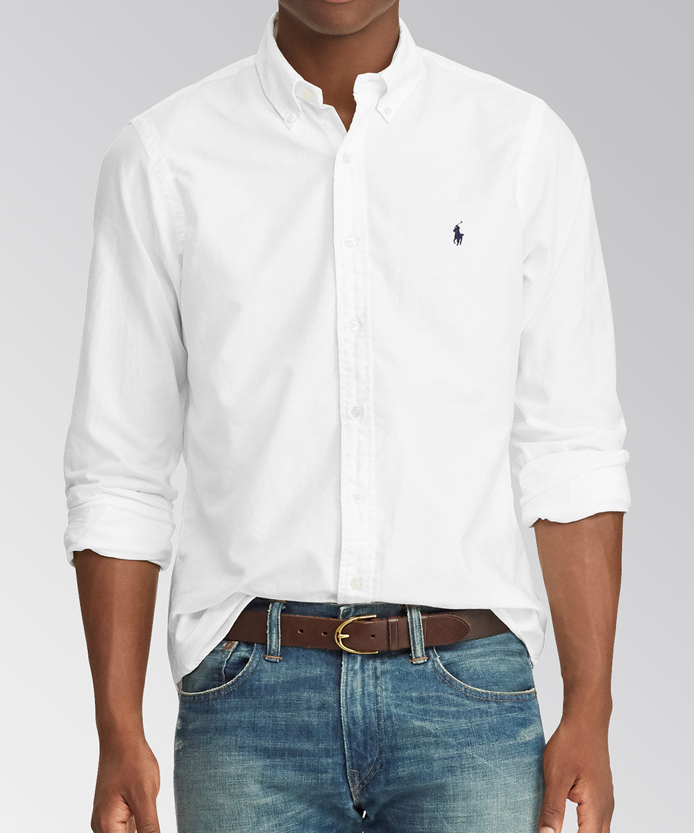 ralph lauren dress shirt white Amazon.com: Polo Ralph Lauren Mens Classic Oxford Shirt (X-Large, White) : Clothing, Shoes & Jewelry