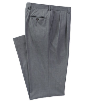 Westport Black 3Sixty5 Stretch Wool Pleated Suit Pants