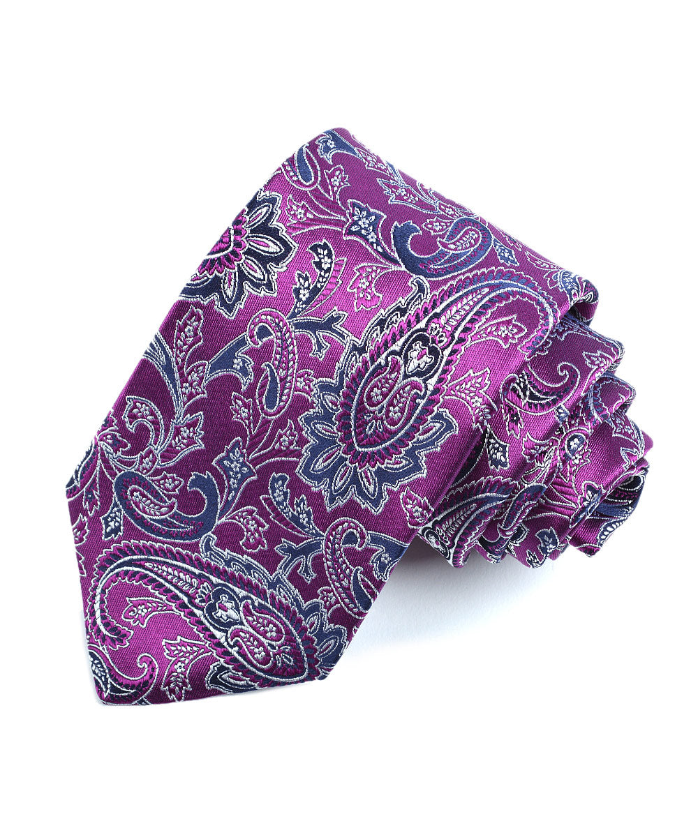 Westport Black Modern Paisley Necktie