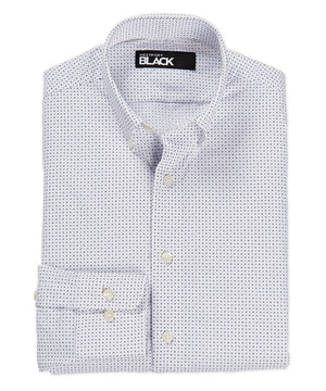Westport Black No-Tuck Long Sleeve Stretch White Performance Sport Shirt
