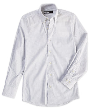 Westport Black No-Tuck Long Sleeve Stretch White Performance Sport Shirt
