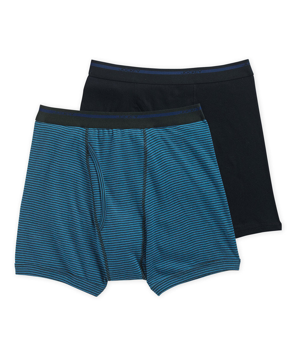 Jockey Rib Knit Boxer Brief 2-Pack, Men's Big & Tall