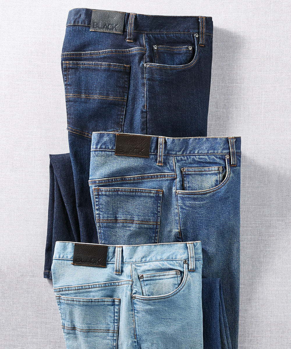 Westport Black Stretch 5-Pocket Denim Jeans