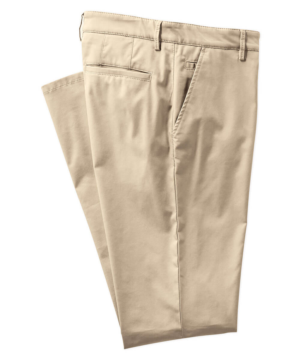Westport Black Techno Gab Stretch Flat-Front Pants