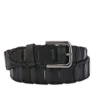 Westport Black Panelled Leather Belt
