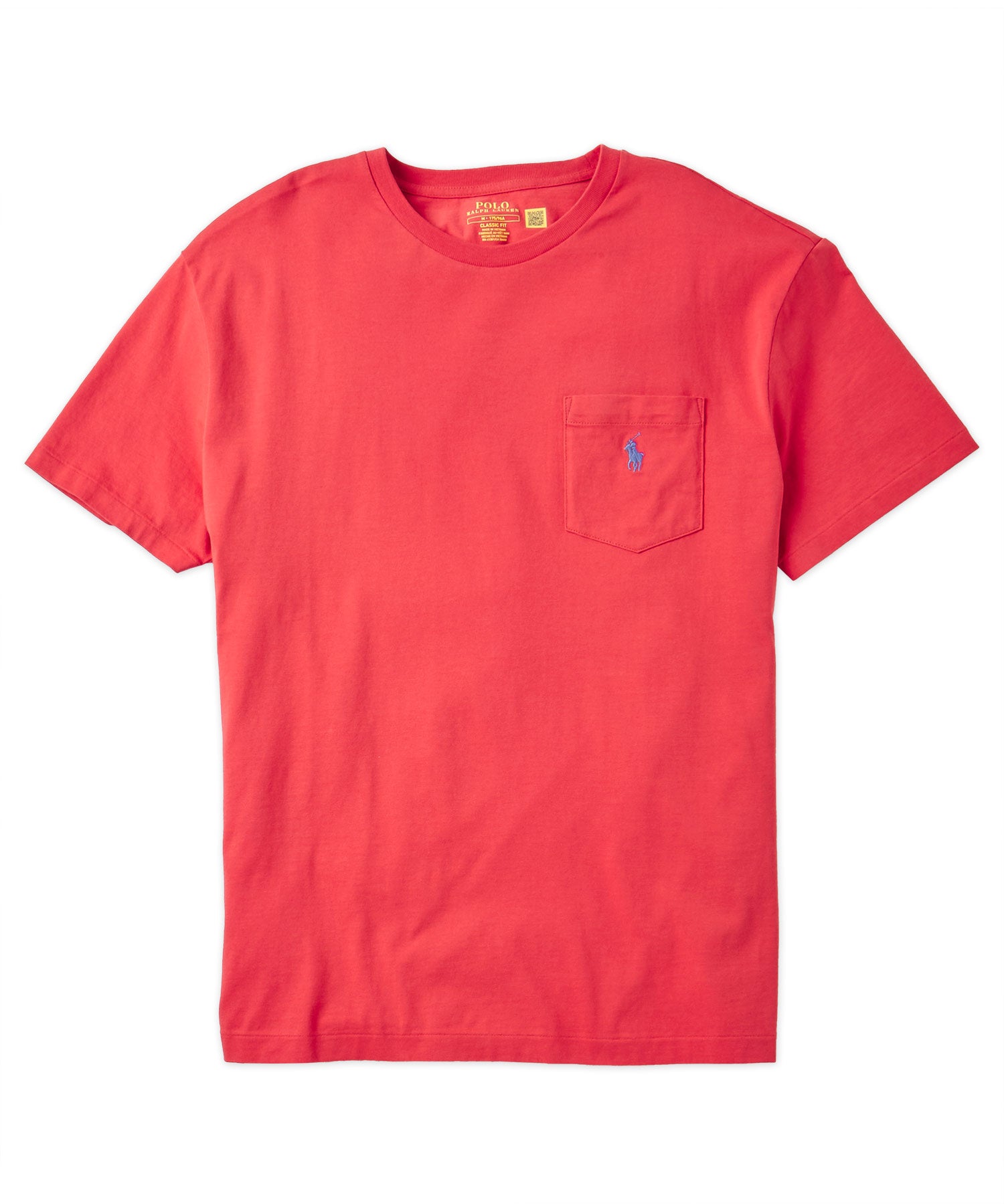 Polo Ralph Lauren T-shirt girocollo a maniche corte con tasca in tinta unita, Men's Big & Tall