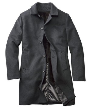 Westport Black Cashmere Overcoat with Removable Shearling Liner