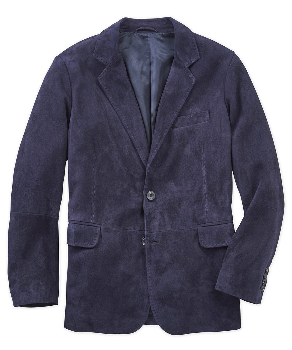 【8/20セール】Goat Suede Tailored Jacket S Westport Black Men's Big & Tall Goat Suede Blazer | Westport Big