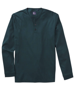 Westport No-Tuck LustreTech Stretch Cotton Long Sleeve Henley Shirt