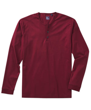 Henley a maniche lunghe in cotone elasticizzato Westport No-Tuck LustreTech