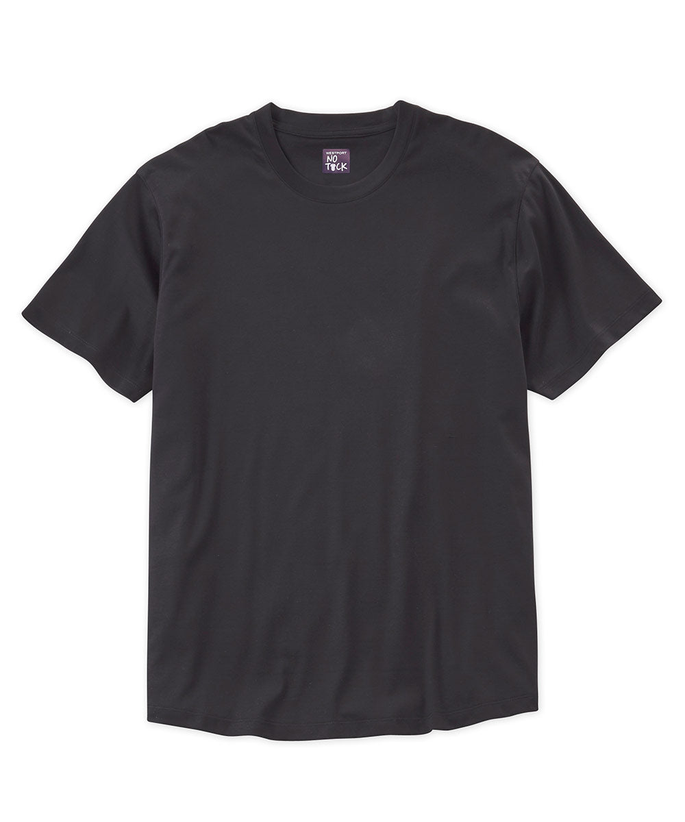T-shirt a maniche corte in cotone elasticizzato Westport No-Tuck LustreTech, Men's Big & Tall