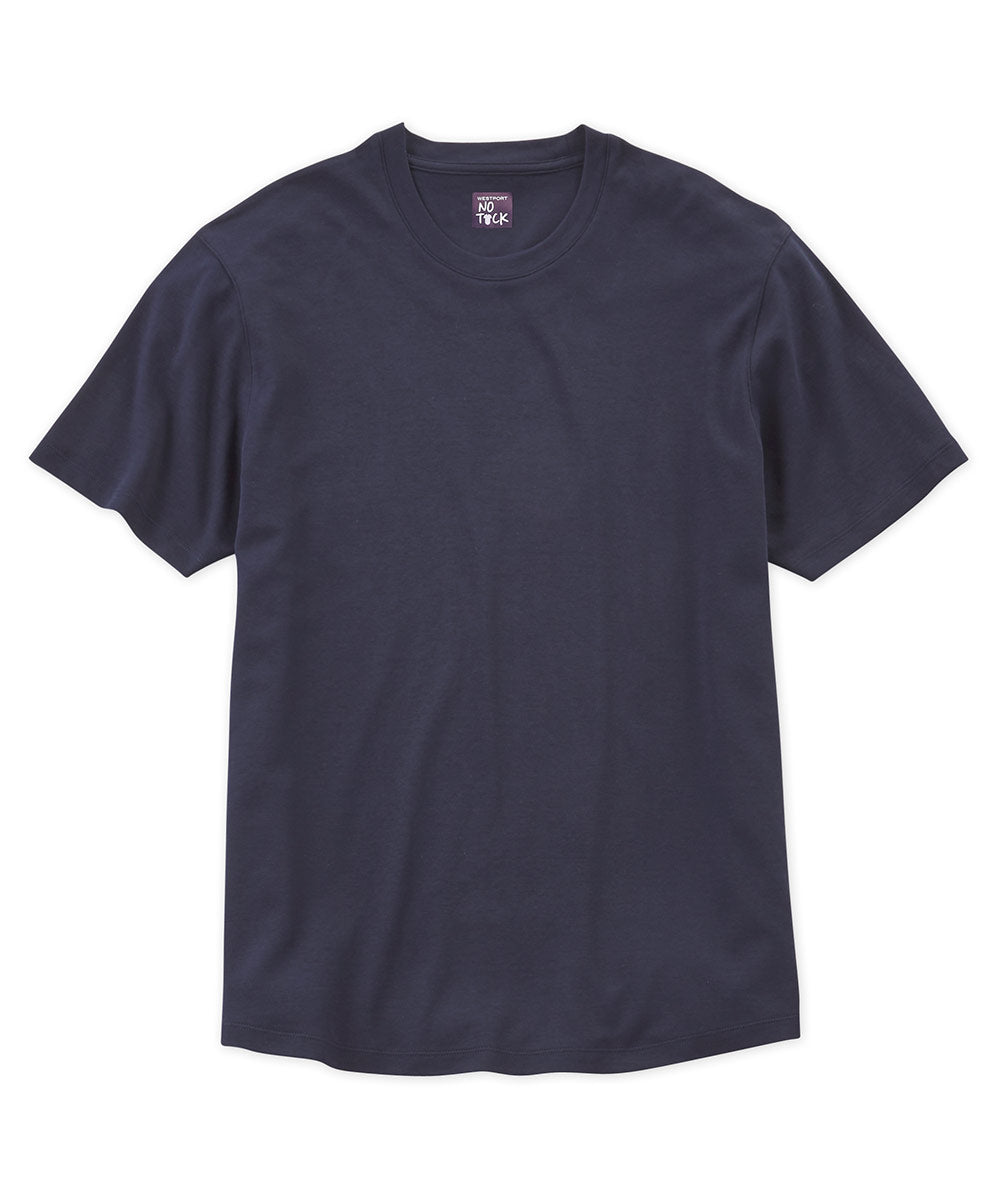 T-shirt a maniche corte in cotone elasticizzato Westport No-Tuck LustreTech, Men's Big & Tall