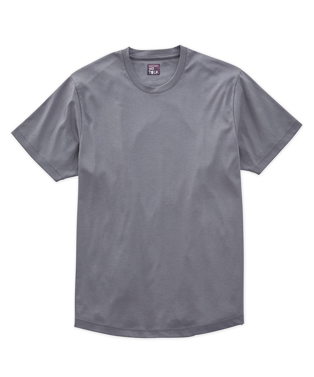 T-shirt a maniche corte in cotone elasticizzato Westport No-Tuck LustreTech, Men's Big & Tall