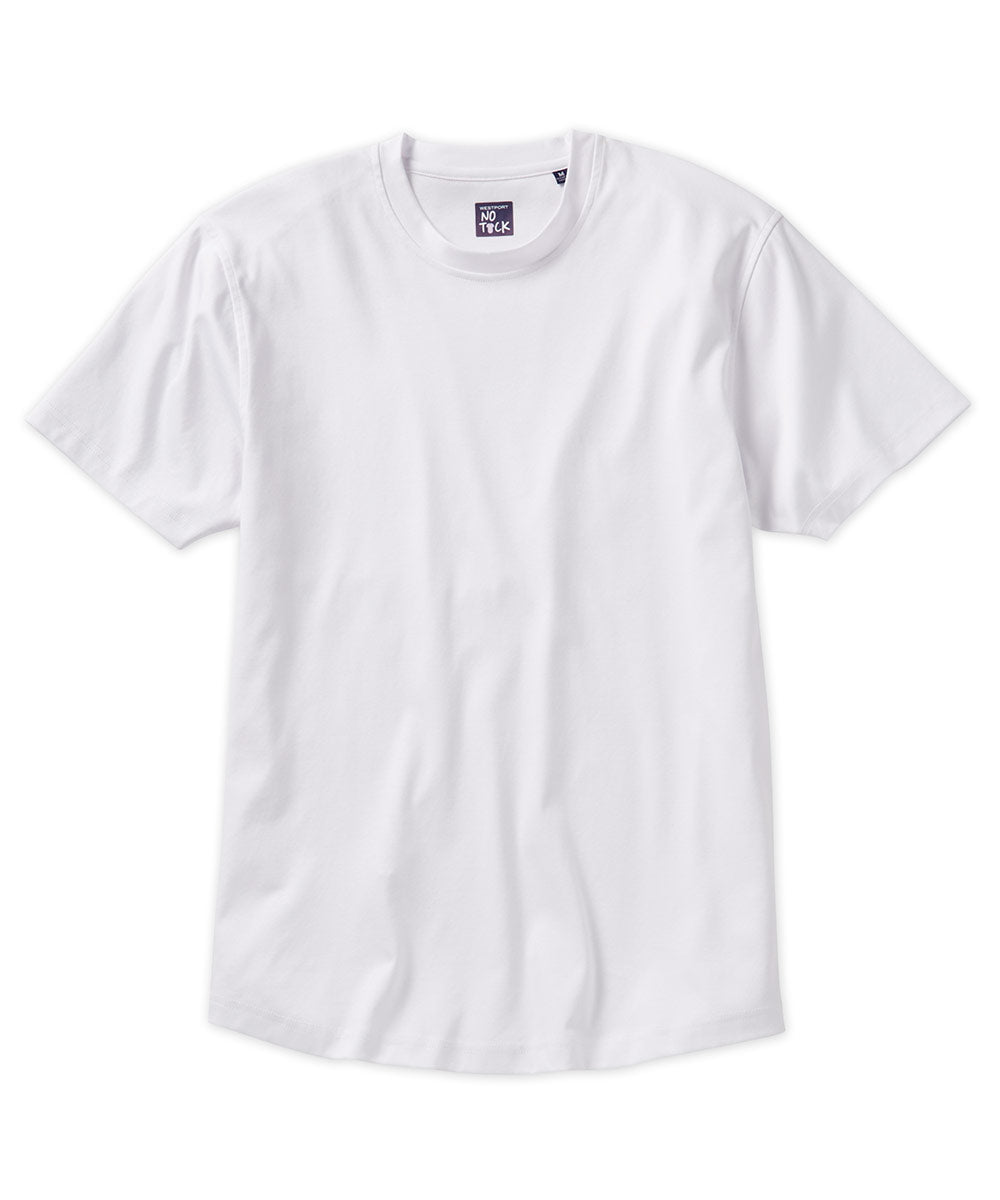 T-shirt a maniche corte in cotone elasticizzato Westport No-Tuck LustreTech, Men's Big & Tall