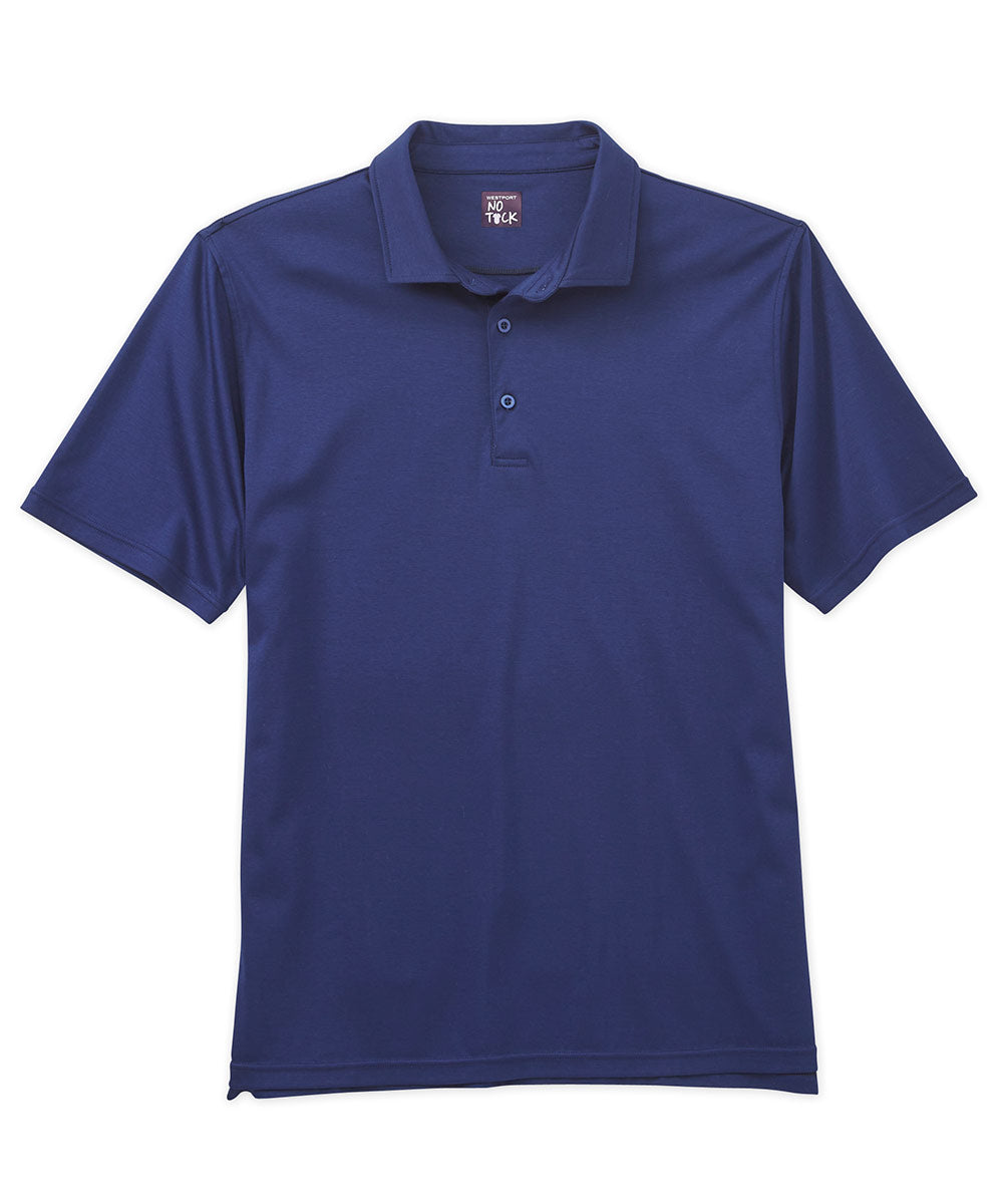 Polo a maniche corte in cotone elasticizzato Westport No-Tuck LustreTech, Men's Big & Tall