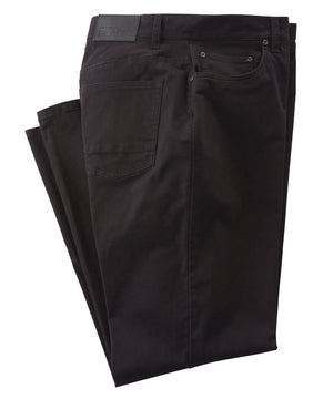 Pantaloni a 5 tasche in rasatello elasticizzato nero Westport