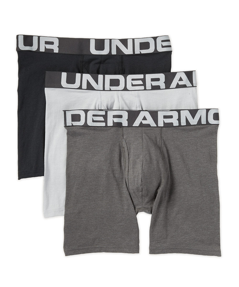 Under Armour Charged Cotton 6″ Boxerjock - 3 Pack, Men's Big & Tall