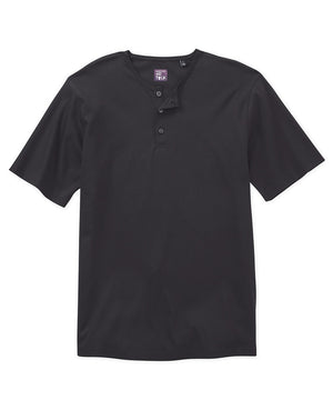 Westport No-Tuck LustreTech Stretch Cotton Short Sleeve Henley Shirt