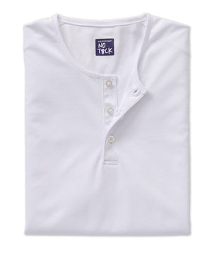 Westport No-Tuck LustreTech Stretch Cotton Short Sleeve Henley Shirt