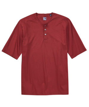 Westport No-Tuck LustreTech Stretch Cotton Short Sleeve Henley Shirt