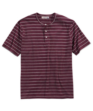 Westport Lifestyle Short Sleeve Stripe Stretch Henley